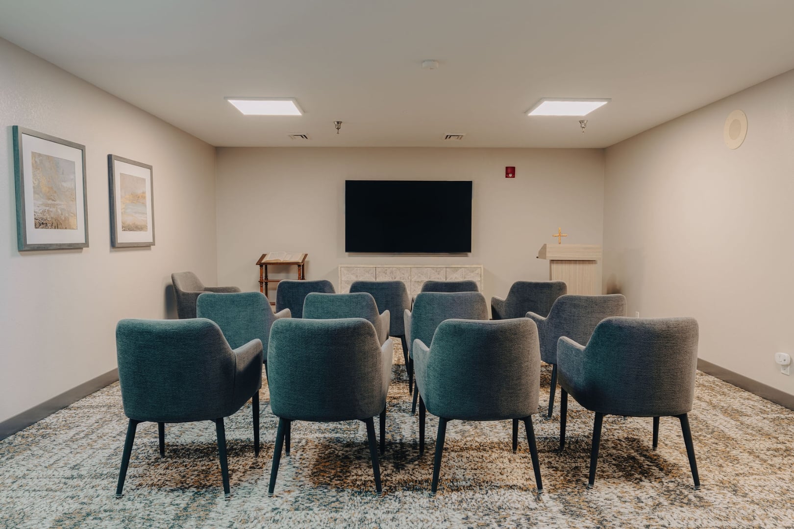 Intimate Chapel and Gathering Room for Elderly Residents at Independent Living Facility