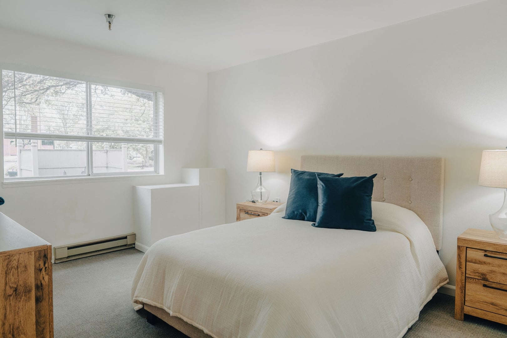 Bright and Spacious Bedroom Inside Elderly Apartment at Independent Living Community
